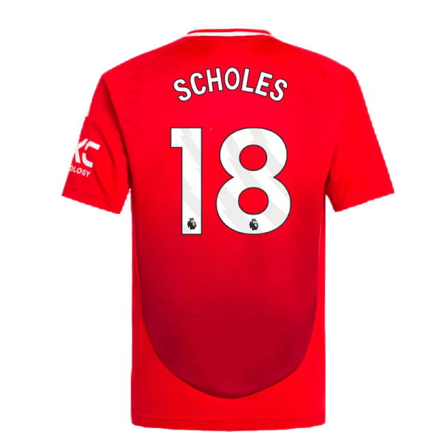 2024-2025 Man Utd Home Shirt (Kids) (Scholes 18)