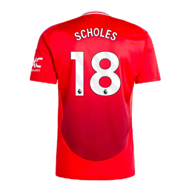 2024-2025 Man Utd Home Shirt (Scholes 18)