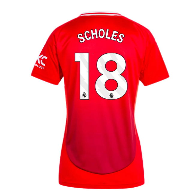 2024-2025 Man Utd Home Shirt (Womens) (Scholes 18)