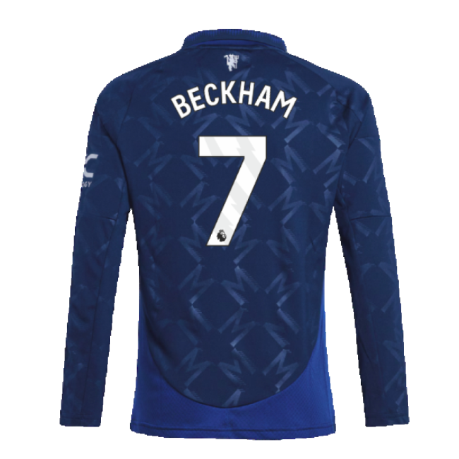2024-2025 Man Utd Long Sleeve Away Shirt (Kids) (Beckham 7)