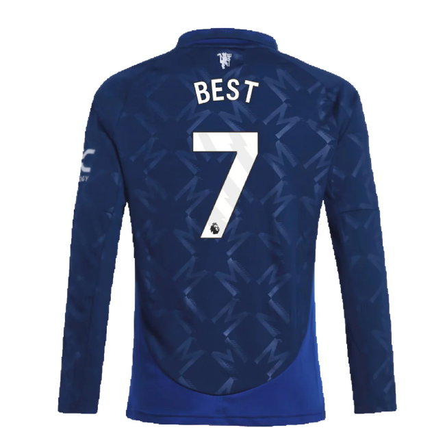 2024-2025 Man Utd Long Sleeve Away Shirt (Kids) (Best 7)