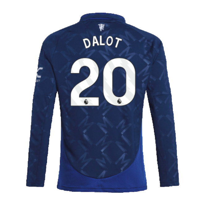 2024-2025 Man Utd Long Sleeve Away Shirt (Kids) (Dalot 20)