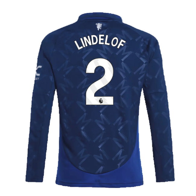 2024-2025 Man Utd Long Sleeve Away Shirt (Kids) (Lindelof 2)