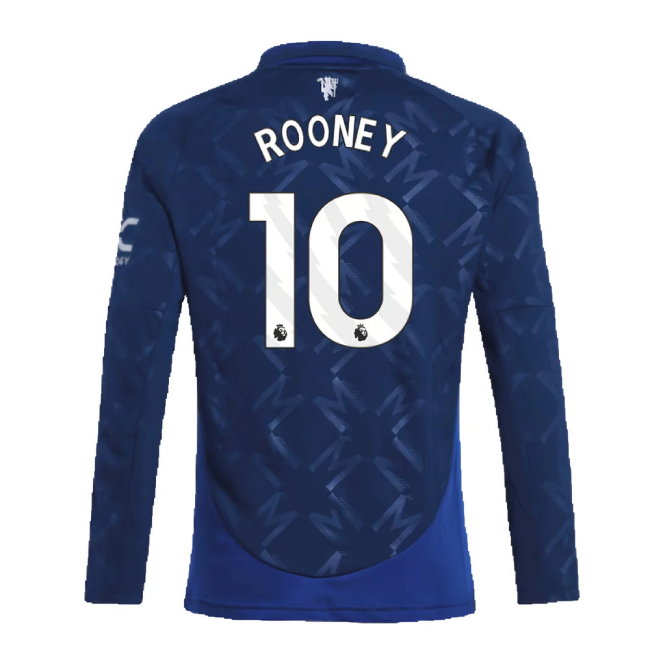 2024-2025 Man Utd Long Sleeve Away Shirt (Kids) (Rooney 10)