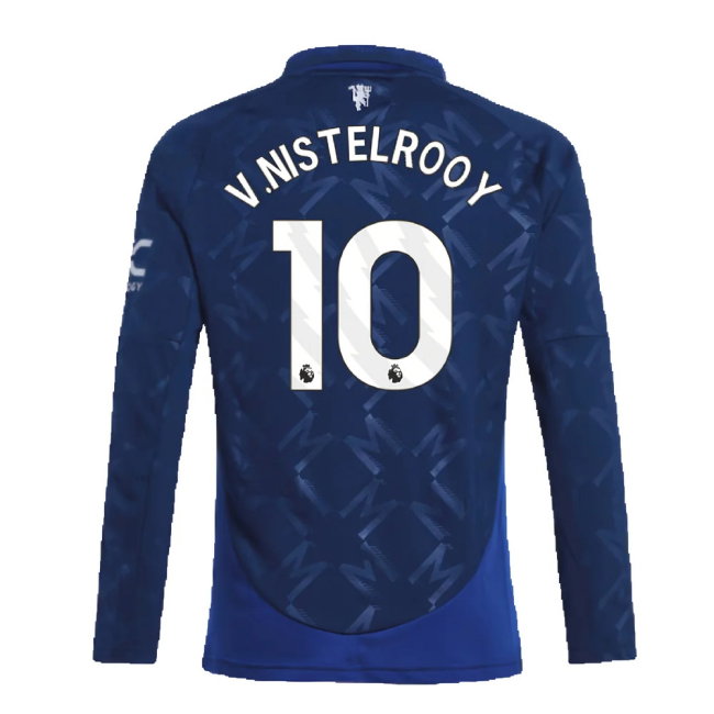 2024-2025 Man Utd Long Sleeve Away Shirt (Kids) (V.Nistelrooy 10)