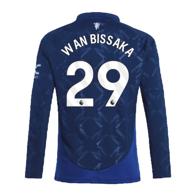 2024-2025 Man Utd Long Sleeve Away Shirt (Kids) (Wan Bissaka 29)