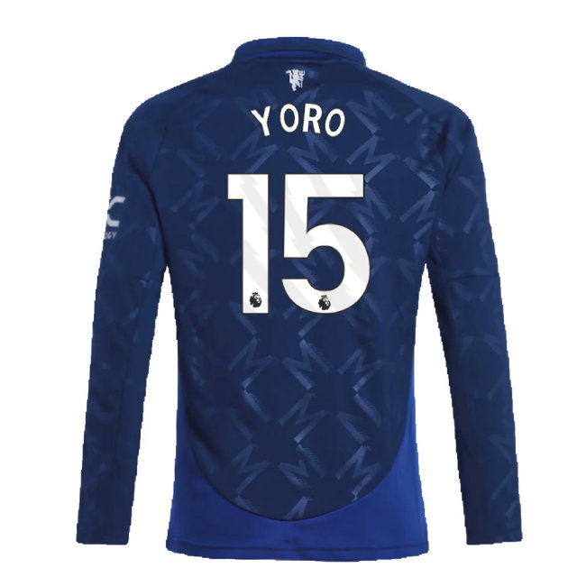 2024-2025 Man Utd Long Sleeve Away Shirt (Kids) (Yoro 15)