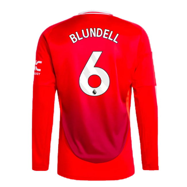 2024-2025 Man Utd Long Sleeve Home Shirt (Blundell 6)