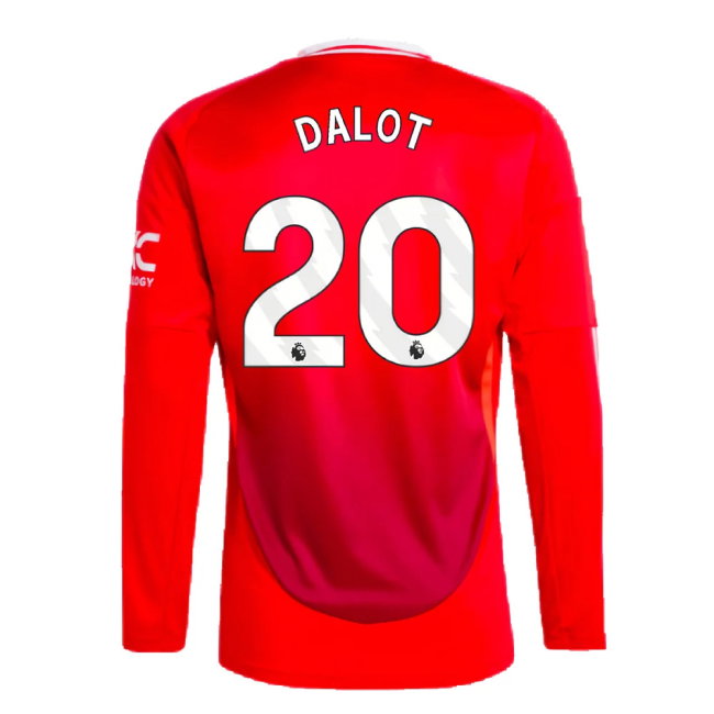 2024-2025 Man Utd Long Sleeve Home Shirt (Dalot 20)