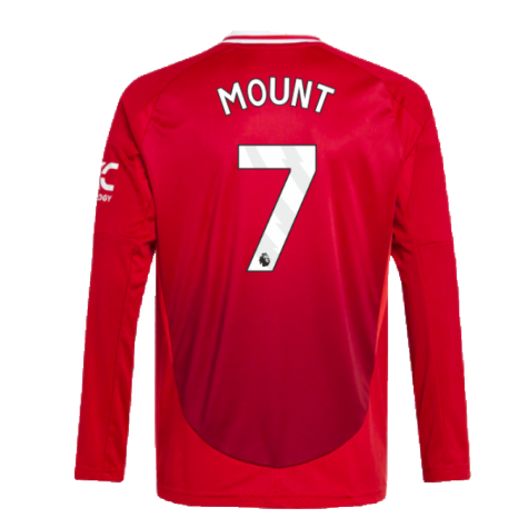 2024-2025 Man Utd Long Sleeve Home Shirt (Kids) (Mount 7)