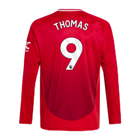 2024-2025 Man Utd Long Sleeve Home Shirt (Kids) (Thomas 9)