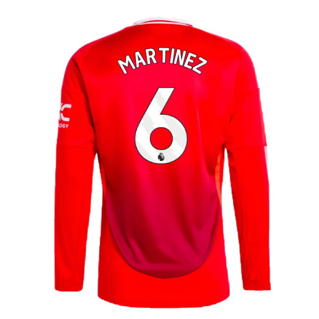 2024-2025 Man Utd Long Sleeve Home Shirt (Martinez 6)