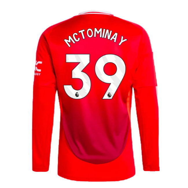 2024-2025 Man Utd Long Sleeve Home Shirt (McTominay 39)