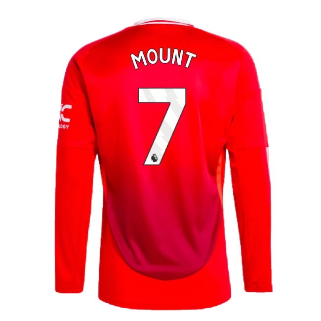2024-2025 Man Utd Long Sleeve Home Shirt (Mount 7)