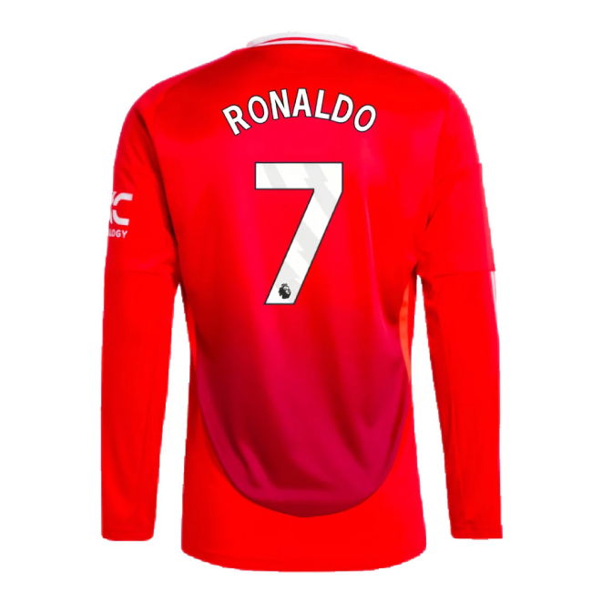 2024-2025 Man Utd Long Sleeve Home Shirt (Ronaldo 7)