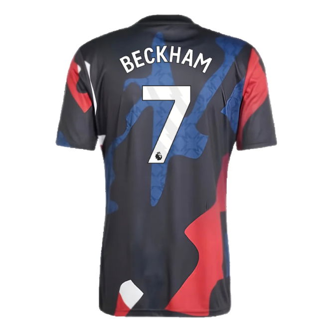 2024-2025 Man Utd Pre-Match Jersey (Black) (Beckham 7)