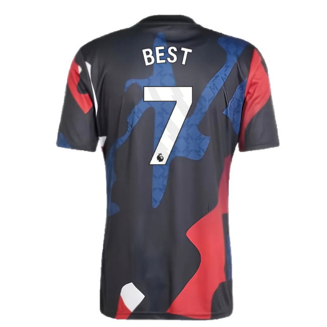 2024-2025 Man Utd Pre-Match Jersey (Black) (Best 7)