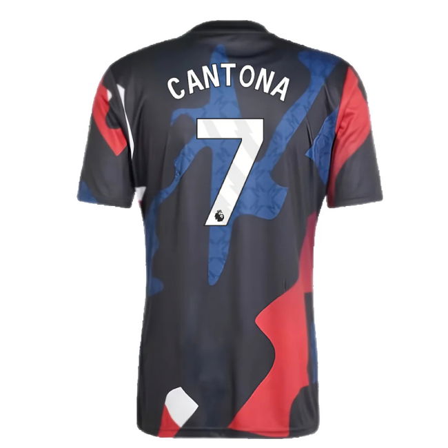 2024-2025 Man Utd Pre-Match Jersey (Black) (Cantona 7)