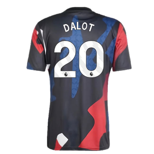 2024-2025 Man Utd Pre-Match Jersey (Black) (Dalot 20)