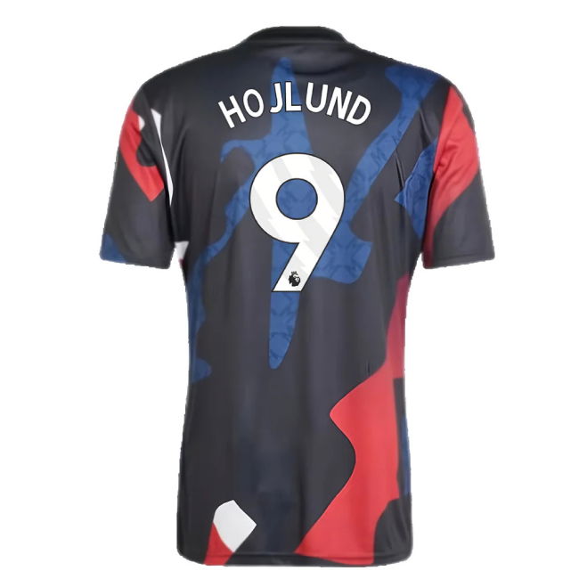 2024-2025 Man Utd Pre-Match Jersey (Black) (Hojlund 9)