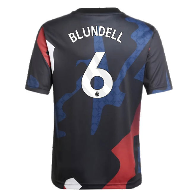 2024-2025 Man Utd Pre-Match Jersey (Black) - Kids (Blundell 6)