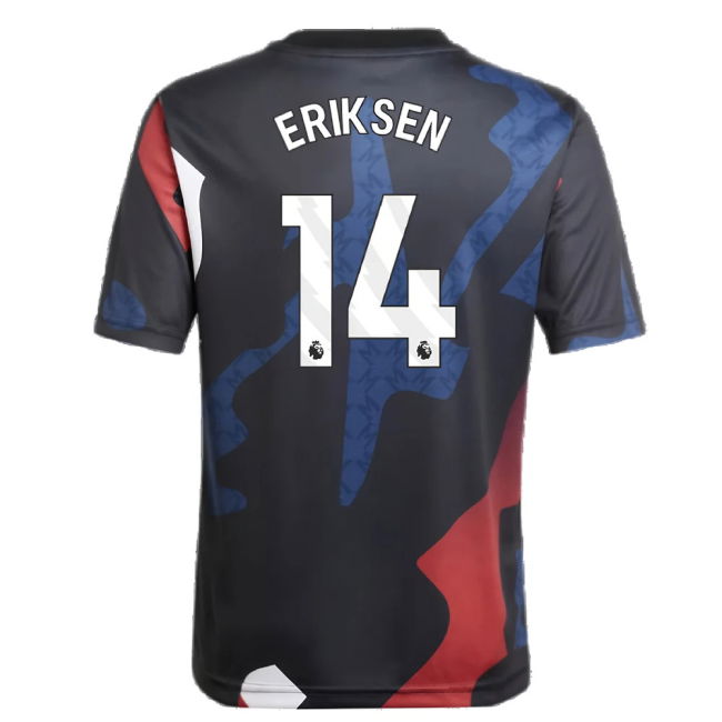 2024-2025 Man Utd Pre-Match Jersey (Black) - Kids (Eriksen 14)
