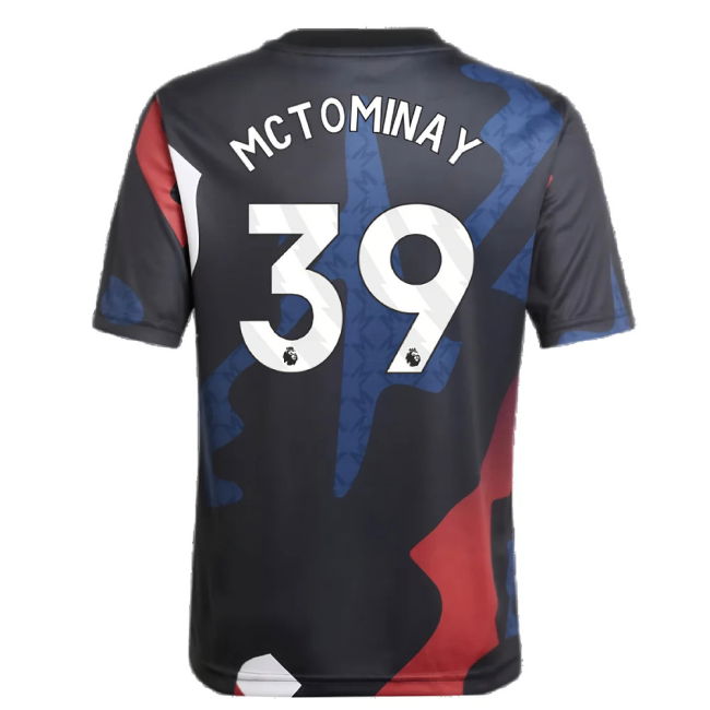 2024-2025 Man Utd Pre-Match Jersey (Black) - Kids (McTominay 39)