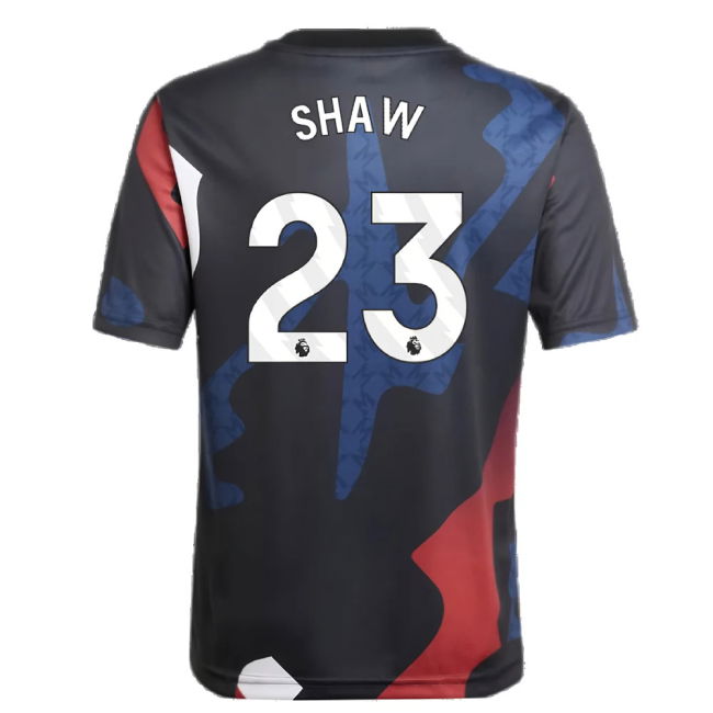 2024-2025 Man Utd Pre-Match Jersey (Black) - Kids (Shaw 23)