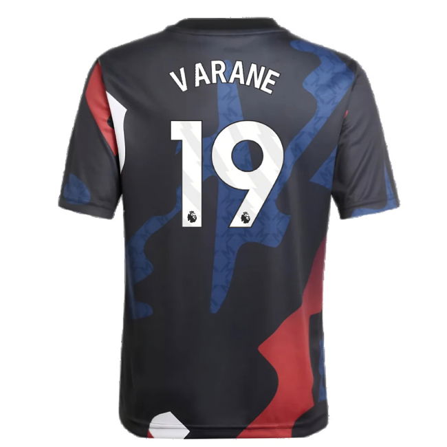 2024-2025 Man Utd Pre-Match Jersey (Black) - Kids (Varane 19)
