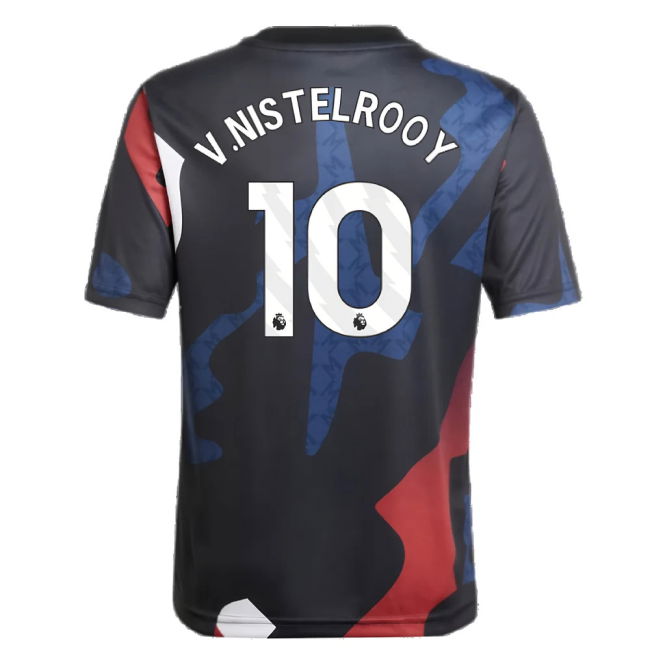2024-2025 Man Utd Pre-Match Jersey (Black) - Kids (V.Nistelrooy 10)