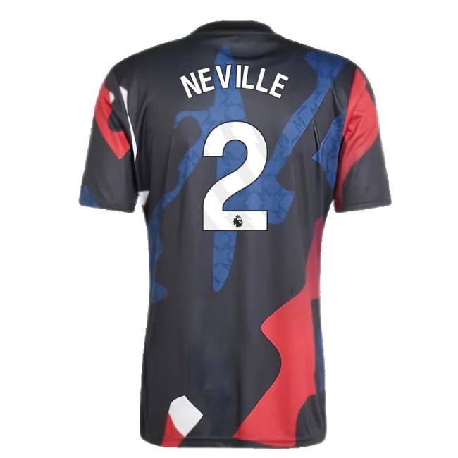 2024-2025 Man Utd Pre-Match Jersey (Black) (Neville 2)