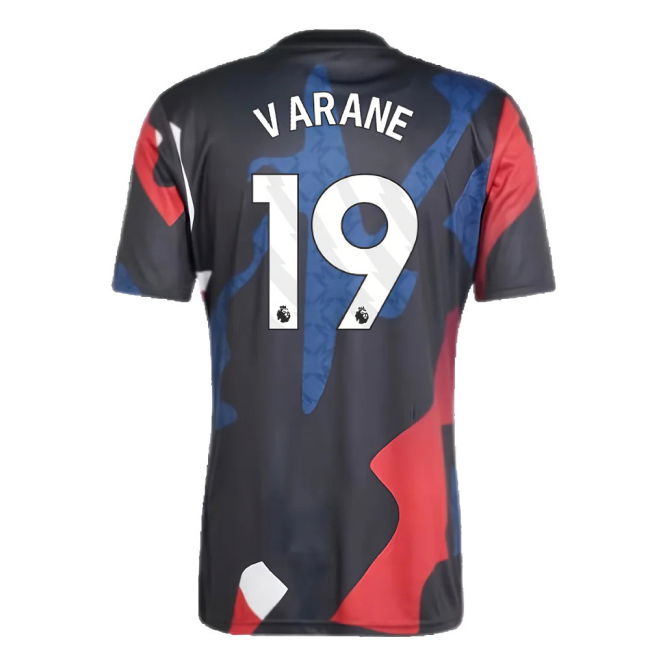 2024-2025 Man Utd Pre-Match Jersey (Black) (Varane 19)