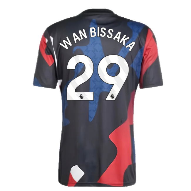 2024-2025 Man Utd Pre-Match Jersey (Black) (Wan Bissaka 29)