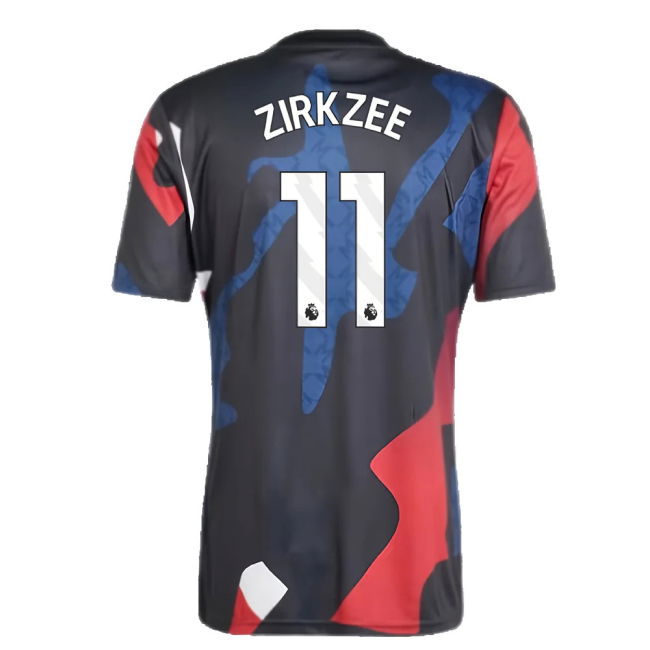 2024-2025 Man Utd Pre-Match Jersey (Black) (Zirkzee 11)