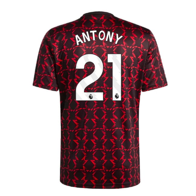 2024-2025 Man Utd Pre-Match Shirt (Black) (Antony 21)
