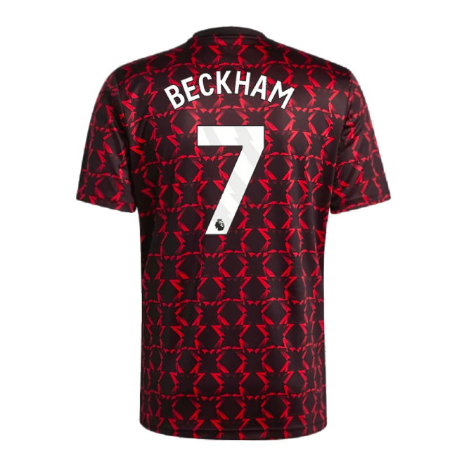 2024-2025 Man Utd Pre-Match Shirt (Black) (Beckham 7)