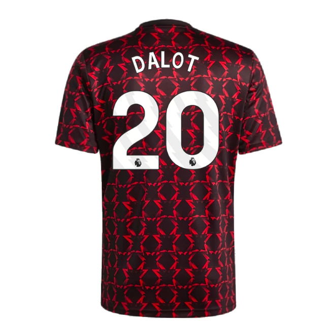 2024-2025 Man Utd Pre-Match Shirt (Black) (Dalot 20)