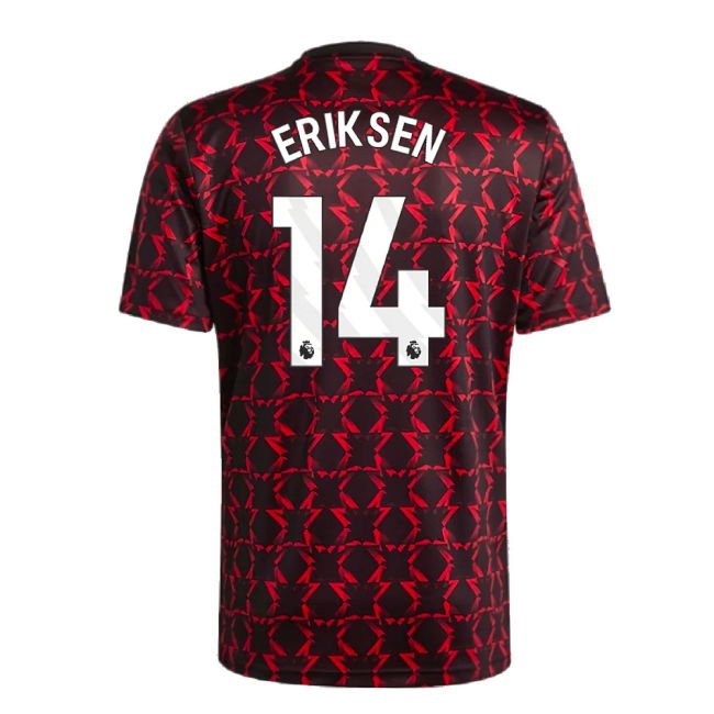 2024-2025 Man Utd Pre-Match Shirt (Black) (Eriksen 14)