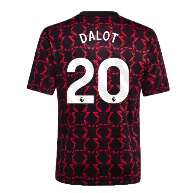2024-2025 Man Utd Pre-Match Shirt (Black) - Kids (Dalot 20)