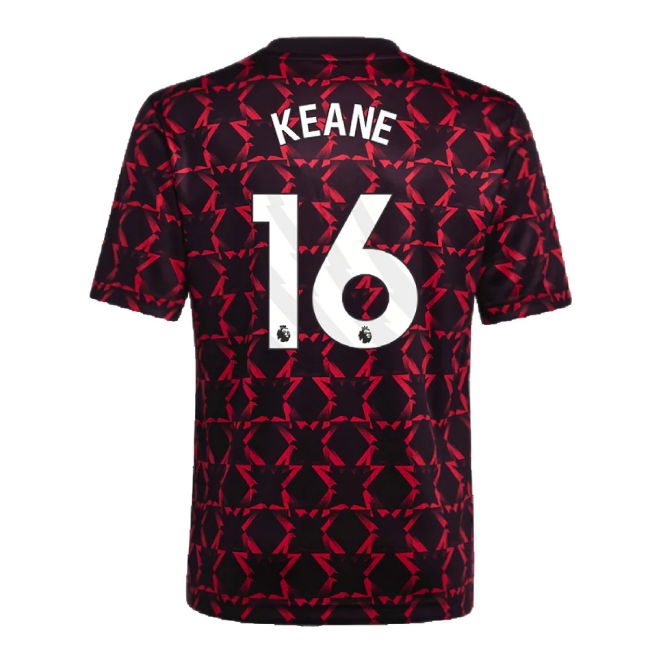2024-2025 Man Utd Pre-Match Shirt (Black) - Kids (Keane 16)