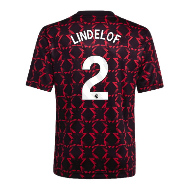 2024-2025 Man Utd Pre-Match Shirt (Black) - Kids (Lindelof 2)