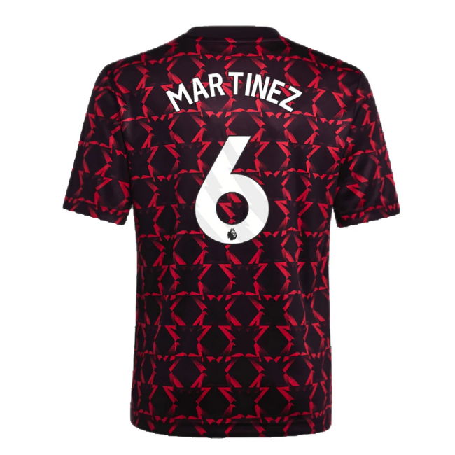 2024-2025 Man Utd Pre-Match Shirt (Black) - Kids (Martinez 6)