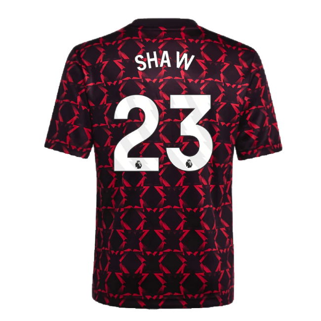 2024-2025 Man Utd Pre-Match Shirt (Black) - Kids (Shaw 23)