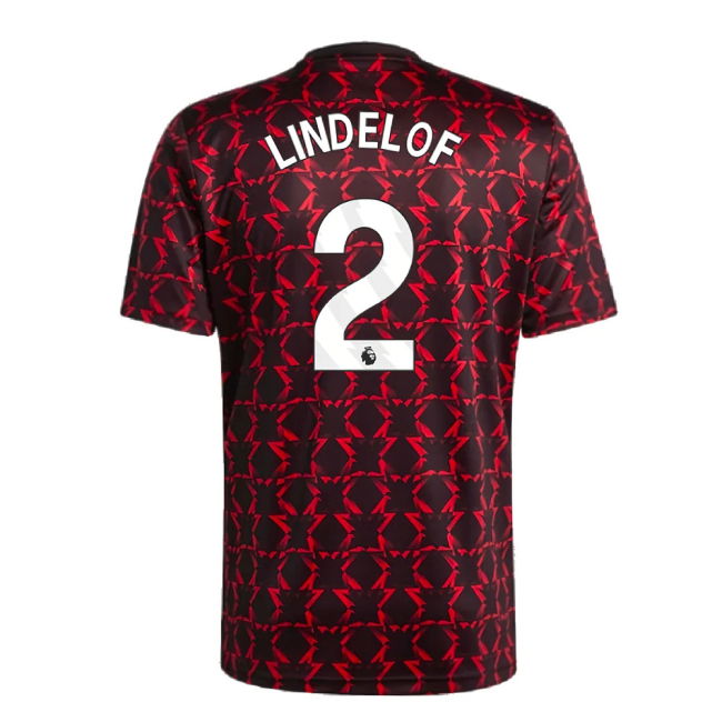2024-2025 Man Utd Pre-Match Shirt (Black) (Lindelof 2)