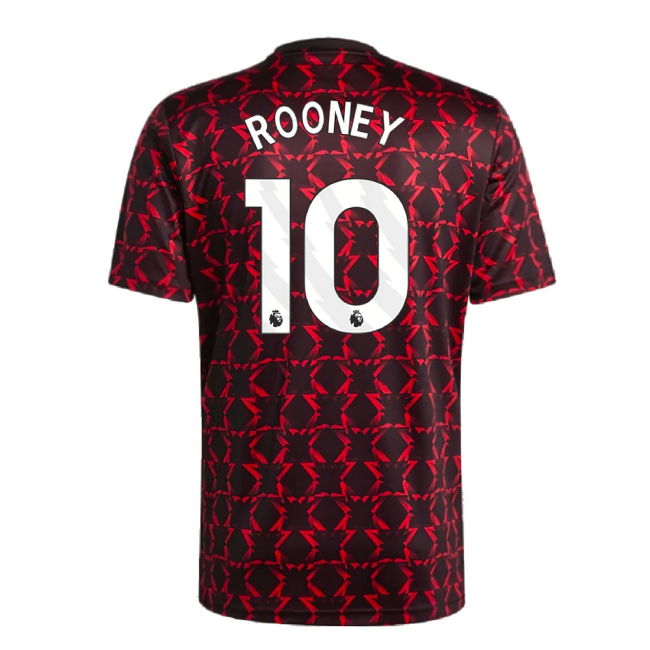 2024-2025 Man Utd Pre-Match Shirt (Black) (Rooney 10)