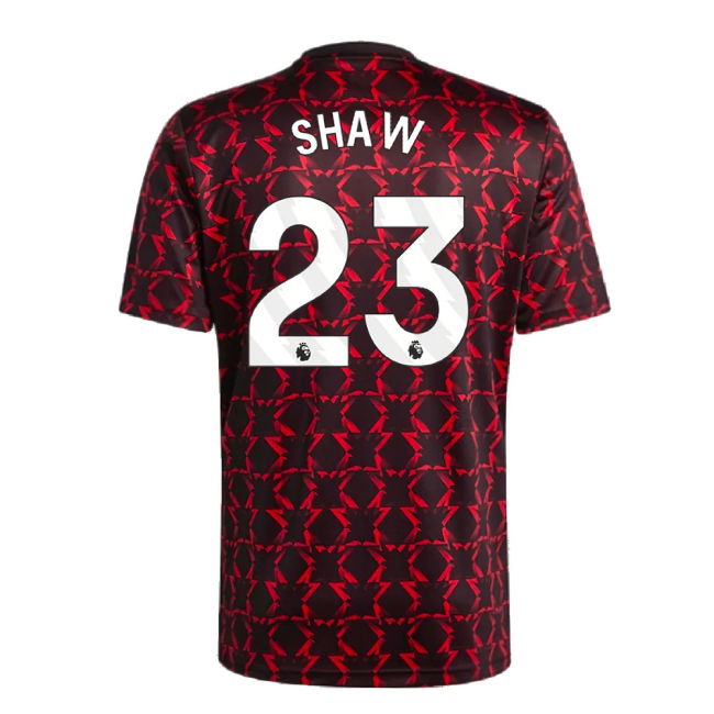 2024-2025 Man Utd Pre-Match Shirt (Black) (Shaw 23)