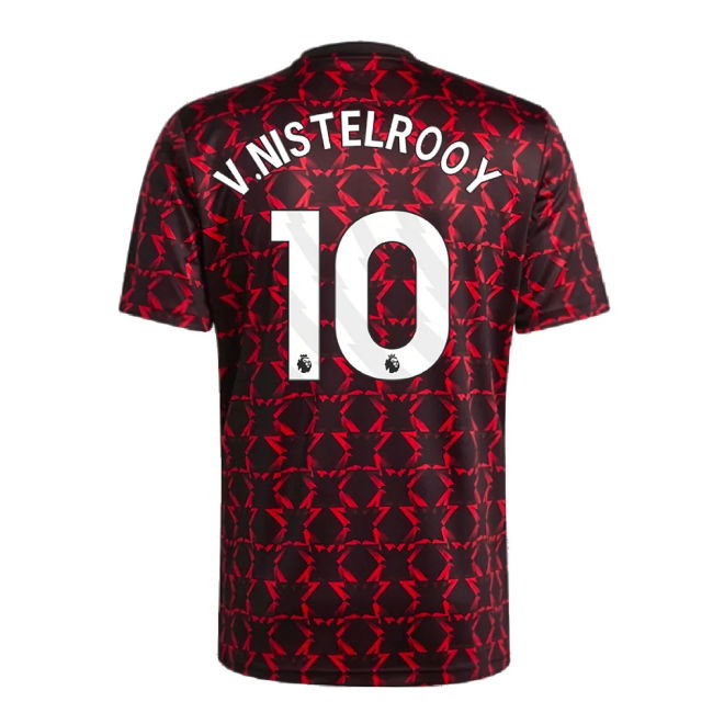 2024-2025 Man Utd Pre-Match Shirt (Black) (V.Nistelrooy 10)