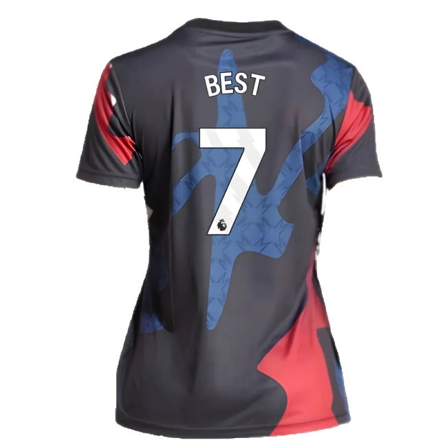 2024-2025 Man Utd Pre-Match Shirt (Black) - Womens (Best 7)