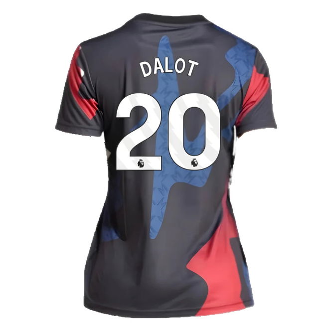 2024-2025 Man Utd Pre-Match Shirt (Black) - Womens (Dalot 20)