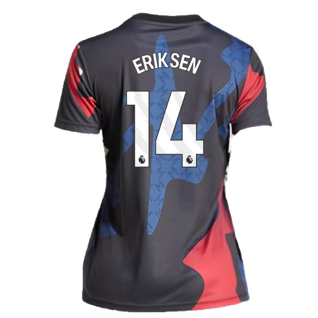2024-2025 Man Utd Pre-Match Shirt (Black) - Womens (Eriksen 14)